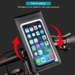 360° Rotation Waterproof Bicycle Phone Bag Case Touch Screen Bike Handlebar Phone Holder Motorcycle Rearview Mirror Phone Stands
