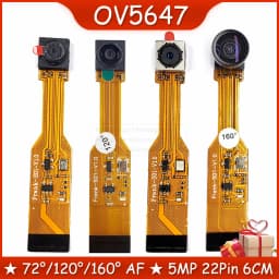 OV5647 Camera Module for Raspberry Pi 5 ZERO Camera Wide Angle Fisheye Night Vision Edition 120 160 Degree 5 Million Pixels 6CM