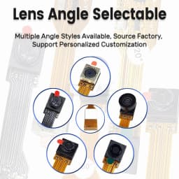 OV5647 Camera Module for Raspberry Pi 5 ZERO Camera Wide Angle Fisheye Night Vision Edition 120 160 Degree 5 Million Pixels 6CM