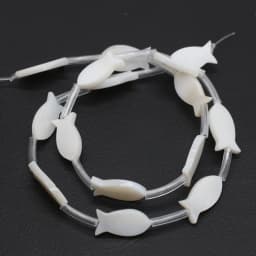 Natural white freshwater shell mother-of-pearl fish-shaped loose spacer beads jewelry making DIY bracelet necklace accessories