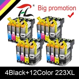 HTL 15Pcs LC223 LC221 LC 223 Cartridges for Brother Printer Ink Cartridge DCP-J562DW J4120DW MFC-J480DW J680DW J880DW J5320DW