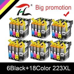 HTL 15Pcs LC223 LC221 LC 223 Cartridges for Brother Printer Ink Cartridge DCP-J562DW J4120DW MFC-J480DW J680DW J880DW J5320DW