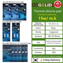 GELID GP-Ultimate 15W/MK Thermal Pad CPU/GPU Graphics Motherboard Silicone Grease Pad Heat Dissipation Silicone Pad Multi-Size