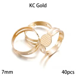 20-40Pcs/lot 7-10mm Metal Adjustable Blank Rings Setting For DIY Handmade Ring Jewelry Making Finding Supplies Accessories