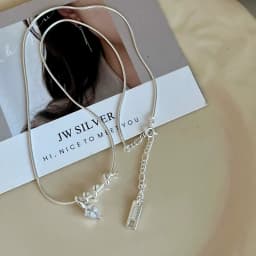 VENTFILLE 925 Sterling Silver Hiphop Necklace New Fashion Simple Geometric Handmade Clavicle Chain Party Jewelry Gifts for Women