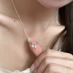 VENTFILLE 925 Sterling Silver Hiphop Necklace New Fashion Simple Geometric Handmade Clavicle Chain Party Jewelry Gifts for Women