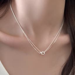 VENTFILLE 925 Sterling Silver Hiphop Necklace New Fashion Simple Geometric Handmade Clavicle Chain Party Jewelry Gifts for Women