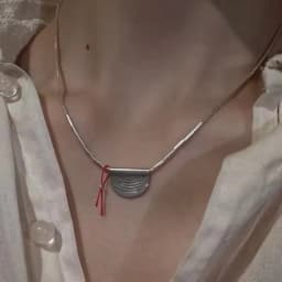 VENTFILLE 925 Sterling Silver Hiphop Necklace New Fashion Simple Geometric Handmade Clavicle Chain Party Jewelry Gifts for Women