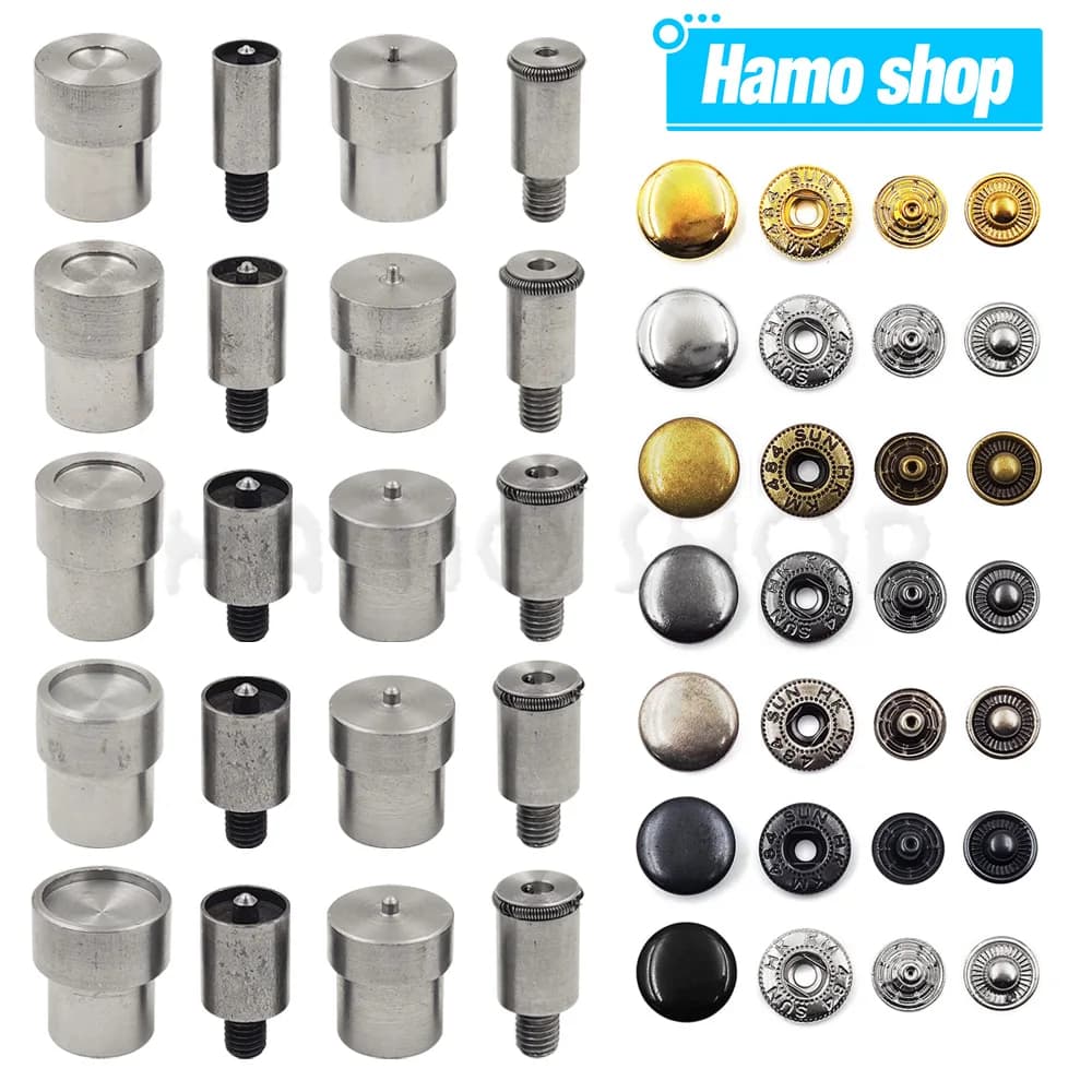 Snaps Buttons Dies Metal Buckle Installation Mould Rivets Eyelets Press Dies For Hand Press Fasteners Installation Tools Machine