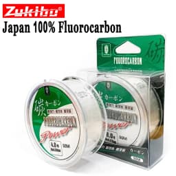 ZUKIBO 50M 100M Pure Fluorocarbon Fishing Line Japanese Super Strong Carbon Fiber Line Freshwater Saltwater Leader Line Clear