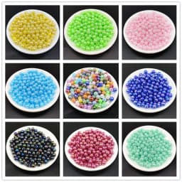 6 8 10mm AB Color Plating Acrylic Beads Loose Spacer Round Garment Jewelry Making DIY #RoLi