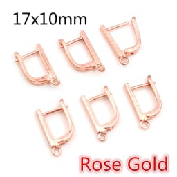 10pcs Gold Color French Earring Hooks Lever Back Open Loop Setting for DIY Earring Clips Clasp Jewelry Making Accessories
