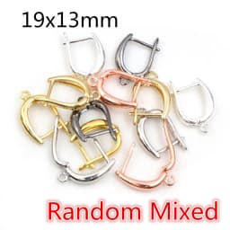 10pcs Gold Color French Earring Hooks Lever Back Open Loop Setting for DIY Earring Clips Clasp Jewelry Making Accessories