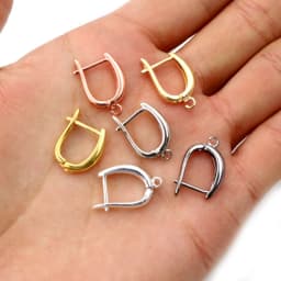 10pcs Gold Color French Earring Hooks Lever Back Open Loop Setting for DIY Earring Clips Clasp Jewelry Making Accessories