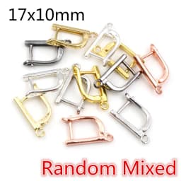 10pcs Gold Color French Earring Hooks Lever Back Open Loop Setting for DIY Earring Clips Clasp Jewelry Making Accessories