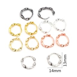 10pcs Gold Color French Earring Hooks Lever Back Open Loop Setting for DIY Earring Clips Clasp Jewelry Making Accessories