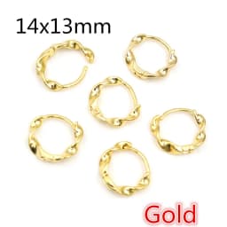 10pcs Gold Color French Earring Hooks Lever Back Open Loop Setting for DIY Earring Clips Clasp Jewelry Making Accessories