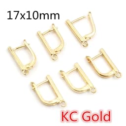 10pcs Gold Color French Earring Hooks Lever Back Open Loop Setting for DIY Earring Clips Clasp Jewelry Making Accessories