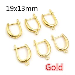 10pcs Gold Color French Earring Hooks Lever Back Open Loop Setting for DIY Earring Clips Clasp Jewelry Making Accessories