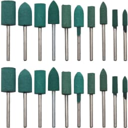 10PCS Rubber Ceramic Wool Felt Grinding Head Polishing Abrasive Wheel  Buffing Wheel for Dremel Rotary Power Tools 3mm Shank