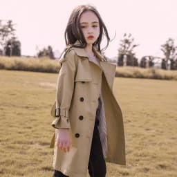 2026 Spring Autumn Cotton Teen Girls Long Trench Coats New Fashion England Style Windbreaker Jacket For Girls Children Clothing