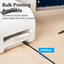 Vention USB C to USB Printer Cable for MacBook Pro Scanner Fax Machine HP Canon Dell Samsung Printer Type C 2.0 Printing Cord