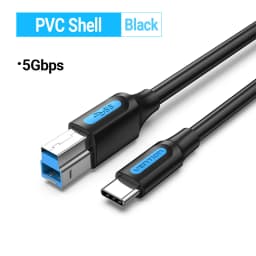 Vention USB C to USB Printer Cable for MacBook Pro Scanner Fax Machine HP Canon Dell Samsung Printer Type C 2.0 Printing Cord