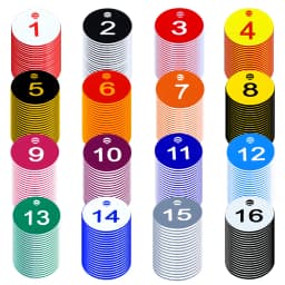 20-100PCS 16 Color Round Number Beehive Label Beekeeping Box Numbered With Hole Tag Animal Livestock Markers Classification Sign