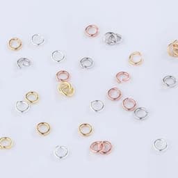 10pcs Genuine Real Pure Solid 925 Sterling Silver Open Jump Rings Split Ring Rose Gold Connector Jewelry Making Findings