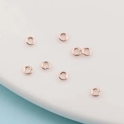 10pcs Genuine Real Pure Solid 925 Sterling Silver Open Jump Rings Split Ring Rose Gold Connector Jewelry Making Findings