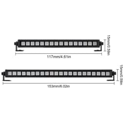 Metal 16/22LED RC Roof Lamp Light Bar Colorful for 1/10 RC Crawler Car Axial SCX10 90046 D90 Traxxas TRX-4