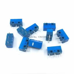 10Pcs HUANO Micro Switch Red Yellow Pink White Blue Green dot Blue Shell Pink Dot 80 million Mouse maintenance button switches