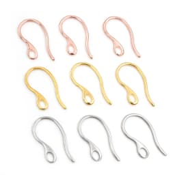 20pcs 22x11mm 316 Stainless Steel Gold Rose Gold color plated DIY Earring Hooks Wire Settings Jewelry Making Findings Supplies