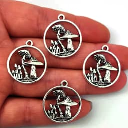 5pcs New Witchy Nature Lucky Mushroom Pendant Charm for DIY Women Man Accessories