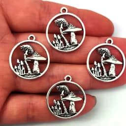 5pcs New Witchy Nature Lucky Mushroom Pendant Charm for DIY Women Man Accessories