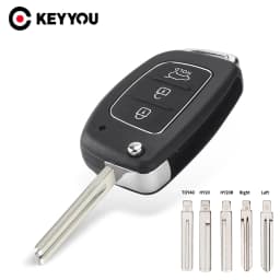 Dandkey 3 Buttons Flip Remote Blank Shell Car Key Case For Hyundai Solaris i10 i20 i30 i35 i40 IX45 Series ELANTRA Santa Fe HB20