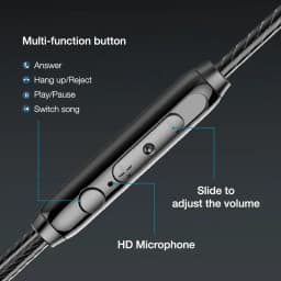 EARDECO Headphone Headset with Mic Wired Headphones Heavy Bass In Ear Stereo Wired Earphone Earbuds Wire Game Phone Earphones