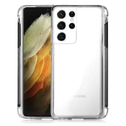 Fashion pen slot transparent case for Samsung Galaxy S21 Ultra 5G TPU Cover Anti-knock luxury Cases