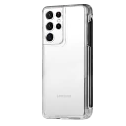 Fashion pen slot transparent case for Samsung Galaxy S21 Ultra 5G TPU Cover Anti-knock luxury Cases