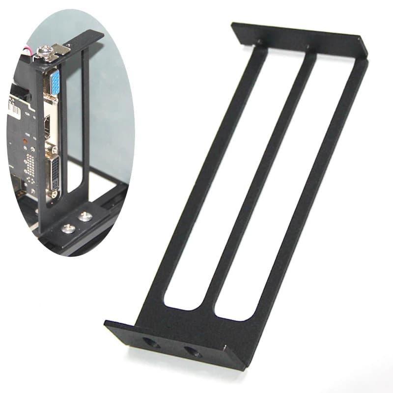 Desktop Chassis graphics card baffle C-type graphics card fixing bracket dual-hole metal DIY GPU bracket with screws