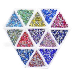 Great Durable AB Luster Multi Colors Hot Fix Rhinestones Strass Flat Back Crystal Iron On Stone Glass Glitter стразы For Garment