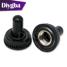 10PCS/LOT 12MM 6MM Toggle Switch Waterproof Rubber Resistance Cover Dust Cap Boot Black Tarpaulin
