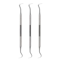 Dental Double-ended Curved Tartar Remover Tool Scraper Stainless Steel Calculus Plaque Remover Dentist Tooth Cleaning Tools