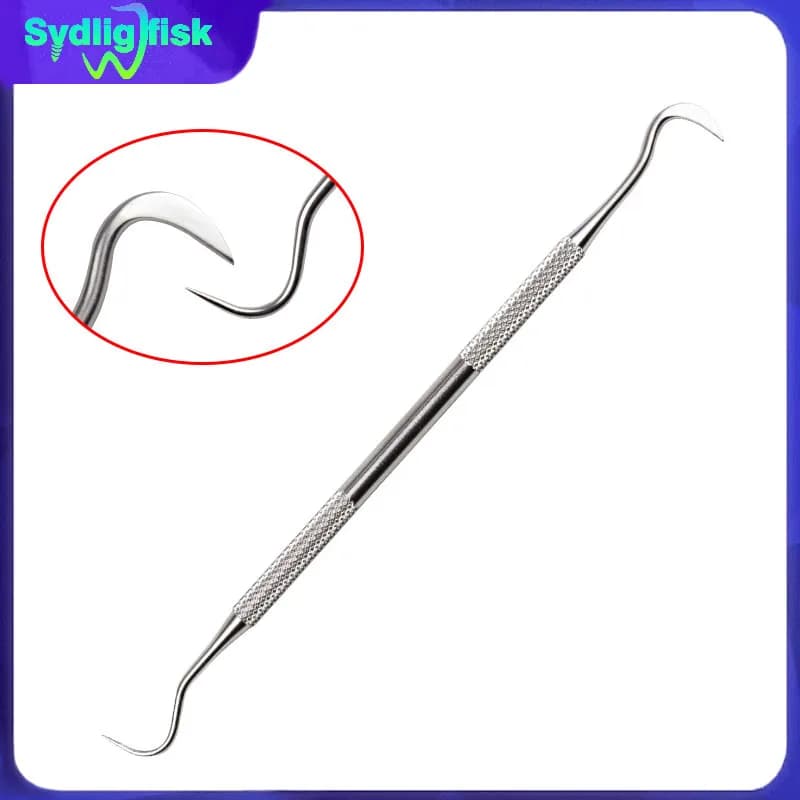 Dental Double-ended Curved Tartar Remover Tool Scraper Stainless Steel Calculus Plaque Remover Dentist Tooth Cleaning Tools