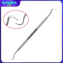 Dental Double-ended Curved Tartar Remover Tool Scraper Stainless Steel Calculus Plaque Remover Dentist Tooth Cleaning Tools
