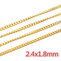 5 Meters/Lot Never Fade Stainless Steel Gold Plated Necklace Chains For DIY Jewelry Findings Making Materials Handmade Supplies