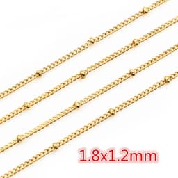 5 Meters/Lot Never Fade Stainless Steel Gold Plated Necklace Chains For DIY Jewelry Findings Making Materials Handmade Supplies