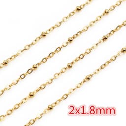 5 Meters/Lot Never Fade Stainless Steel Gold Plated Necklace Chains For DIY Jewelry Findings Making Materials Handmade Supplies