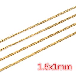 5 Meters/Lot Never Fade Stainless Steel Gold Plated Necklace Chains For DIY Jewelry Findings Making Materials Handmade Supplies
