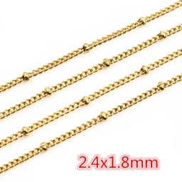 5 Meters/Lot Never Fade Stainless Steel Gold Plated Necklace Chains For DIY Jewelry Findings Making Materials Handmade Supplies